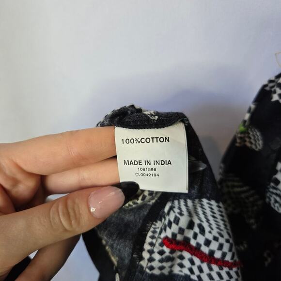 eShakti Custom Black Embroidered Hat Dress  Colorful All-over Fit & Flare - Picture 7 of 11